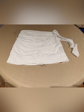 Abercrombie & Fitch White Layered Mini Skirt with shorts